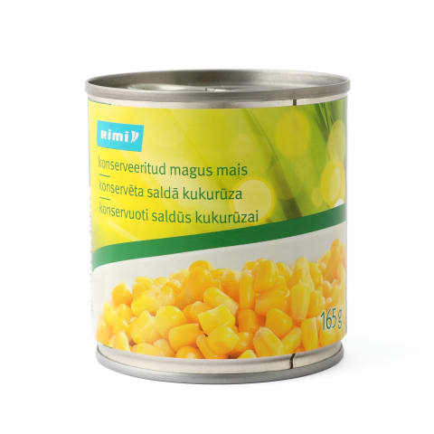 Konservēta saldā kukurūza Rimi 165g/140g