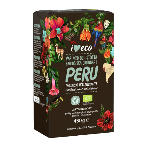 Skrudinta malta kava I LOVE ECO PERU, 450 g