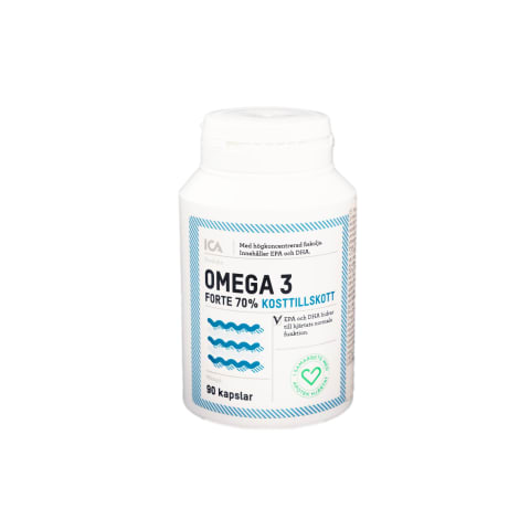 Maisto pap. Omega 3 forte 70% ICA, 90 kaps.