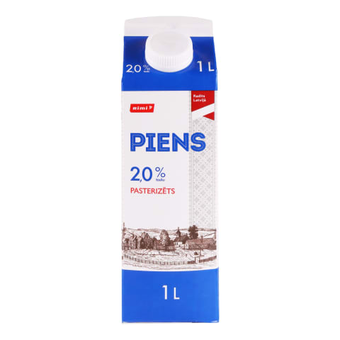 Piens Rimi pasterizēts tetrapaka 2% 1l