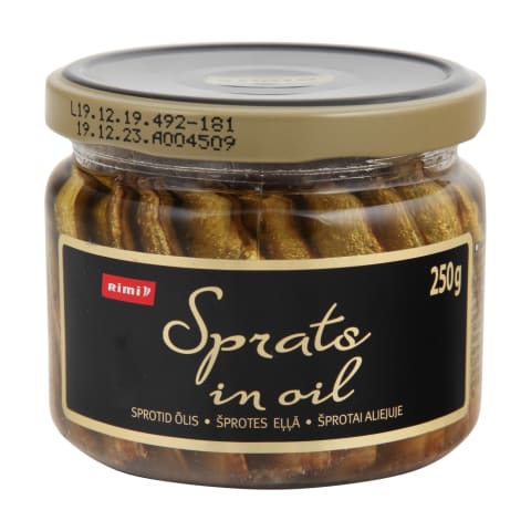 Šprotai aliejuje RIMI, 250 g