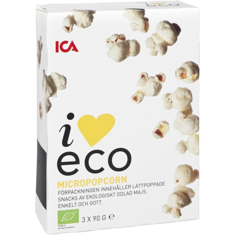 Popkorns I Love Eco sālīts 3x90g