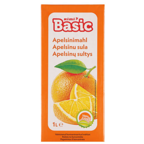 Apelsinimahl Rimi Basic 100% 1l