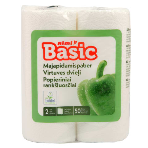 Virtuves dvieļi Rimi Basic 2 slāņi, 2 ruļļi
