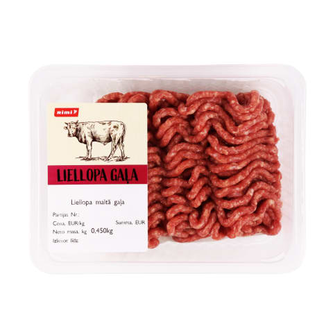 Liellopa maltā gaļa Rimi 450g