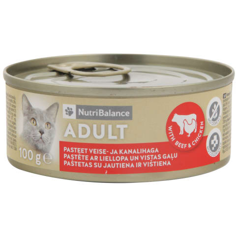 Kassisööt Nutribalance veise,kanalihaga 100g