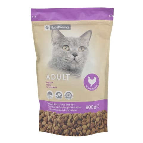Kaķu barība Nutribalance no hairball 0,8kg