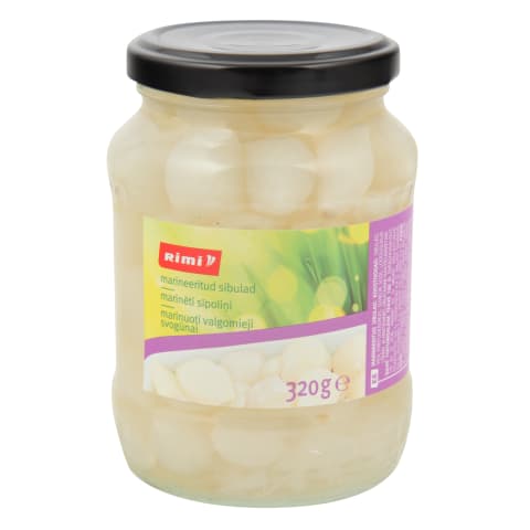 Marinēti sīpoliņi Rimi 320g/190g