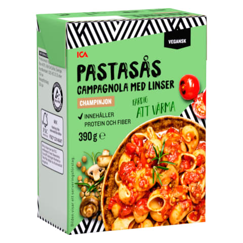 Vegan.makaronų padažas ICA lęš.,pievagr.,390g