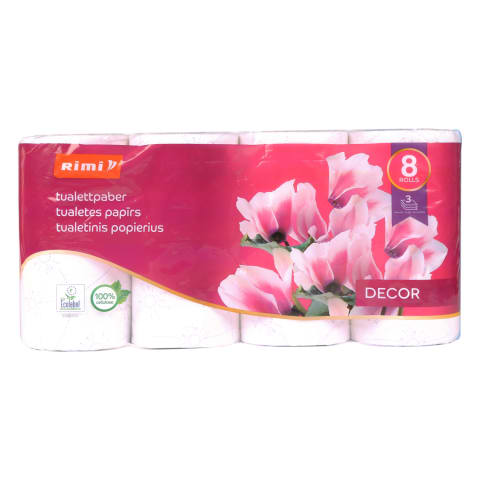 Tualettpaber Rimi Decor 3 kihti 8 rulli