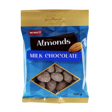 Migdolai pieniniame šokolade RIMI, 100 g