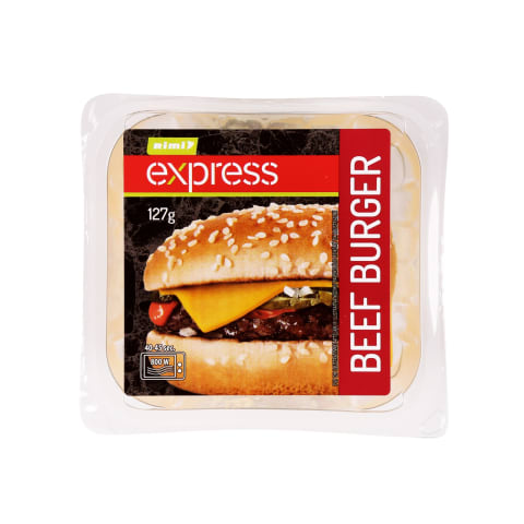 Burgers Rimi Express liellopa gaļas 127g