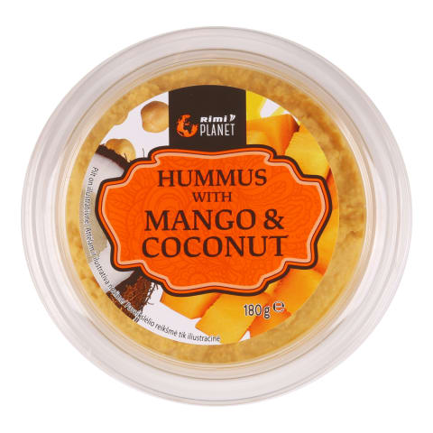 Hummus Rimi Planet mango ja kookospähkliga 180g