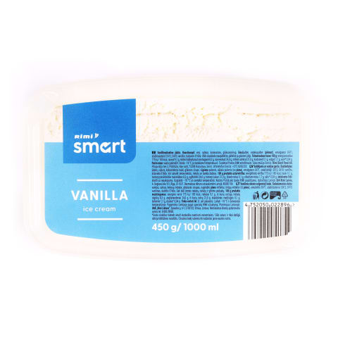 Vanilės skonio ledai RIMI SMART, 1 l / 450 g