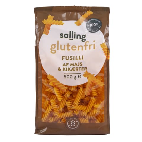 Pasta fusilli Maisi-kikerherne gluteenivaba Salling Glutenfri 500g