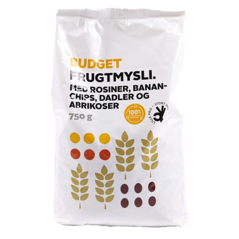 Müsli puuvilja Budget 750g