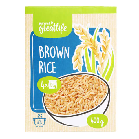 Pruun riis Rimi Greatlife 4x100g
