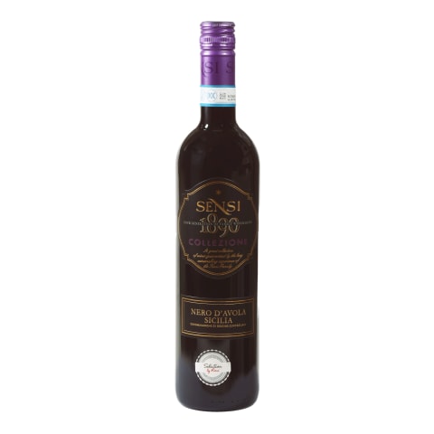 Kaitstud päritolunimetusega vein Sensi Collezione 1890 Nero D’Avola Terre Siciliane DOC 14%vol 0,75l