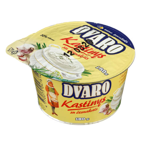 DVARO kastinys su česnakais, 30 %, 180 g