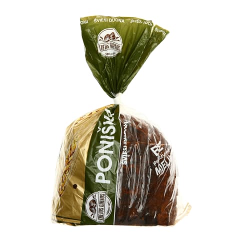 Šviesi bemielė PONIŠKA duona, 600g