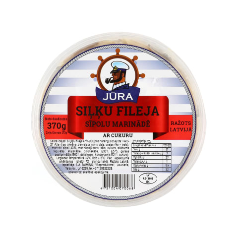 Siļķes fileja sīpolu marinādē 370g/174g