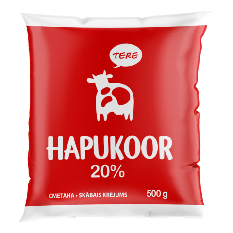 Tere hapukoor 20% 500g kile