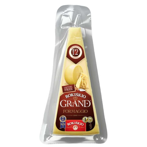 Kiet.sūris ROKIŠKIO GRAND, 37 %, 12 mėn, 180g