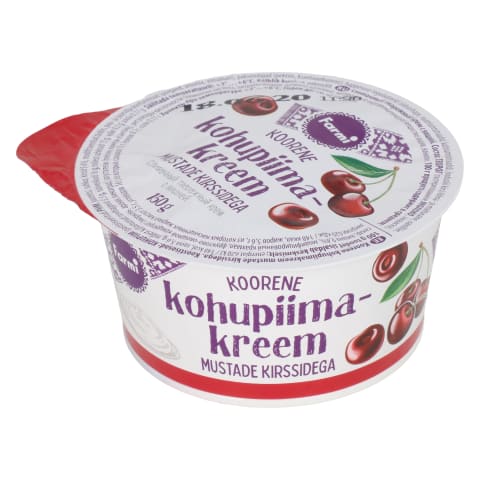 Koorene kohupiimakreem mustade kirssidega, FARMI, 150 g