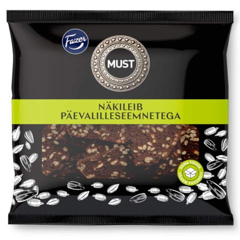 Must näkileib päevalilleseemnetega Fazer 150g