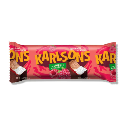 Saldējums Karlsons aveņu 100ml/80g