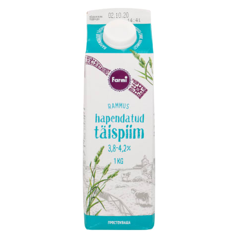 Hapendatud täispiim 3,8% - 4,2%, FARMI, 1 kg