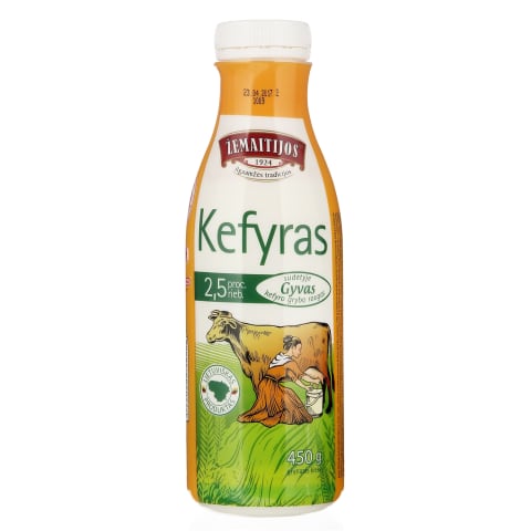 ŽEMAITIJOS kefyras, 2,5% rieb., 450 g