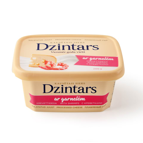 Kausēts siers Dzintars ar garnelēm 200g