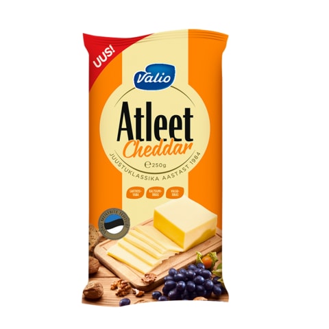 Juust Atleet Cheddar, VALIO, 250 g