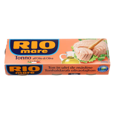 Tuno pjausnys alyv. aliej. RIO MARE, 3 x 80 g