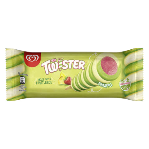 Saldējums Twister green augļu 80ml/71g