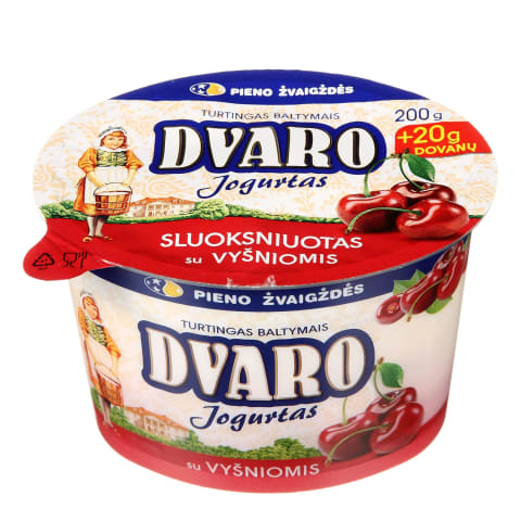 Sl. DVARO jogurtas su vyšniomis, 1,8 %, 220 g