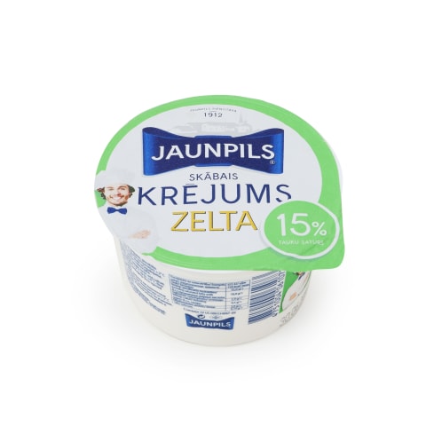 Skābais krējums Zelta Jaunpils 15% 200g