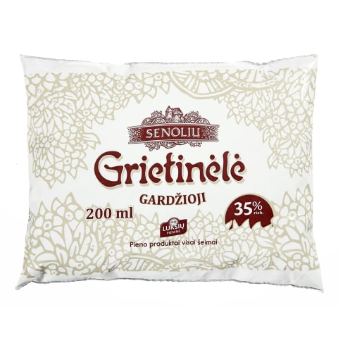Pasteriz. SENOLIŲ grietinėlė, 35% rieb., 0,2l