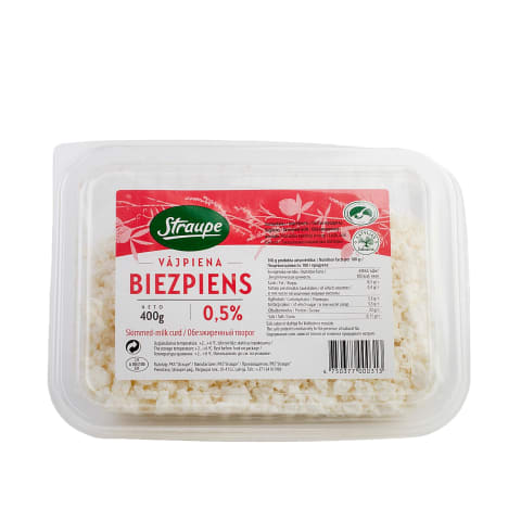 Vājpiena biezpiens Straupe 0,5% 400g