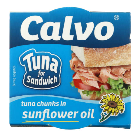 Tuno gabaliukai saulėgr. aliejuje CALVO, 142g