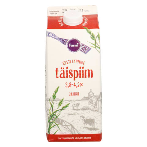 Täispiim Farmi 3,8-4,2% 2l