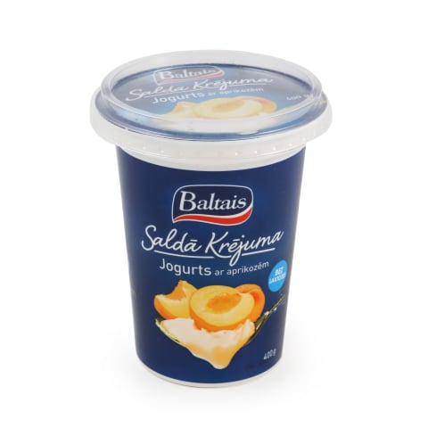 Saldā krējuma jogurts Baltais aprikožu 400g