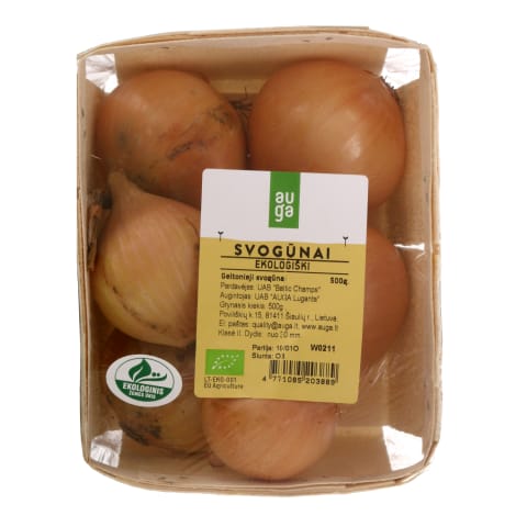 Ekologiški fasuoti svogūnai AUGA, 500 g