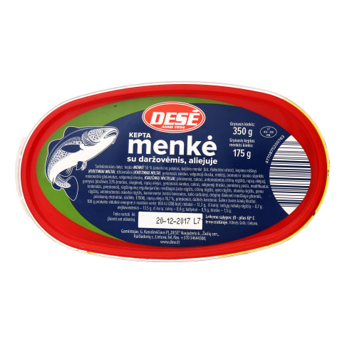 Menkė su daržovėmis aliejuje DESĖ, 350 g