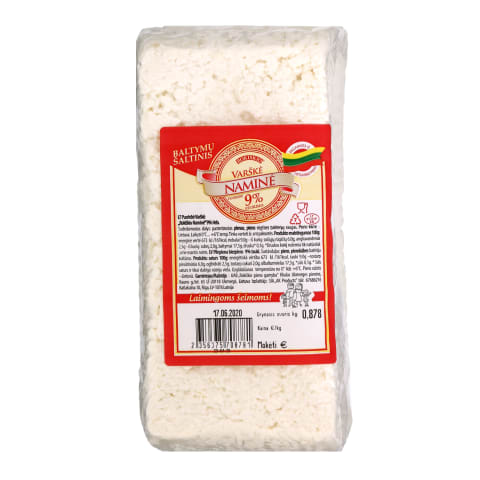 ROKIŠKIO NAMINĖ varškė, 9% rieb., 1kg