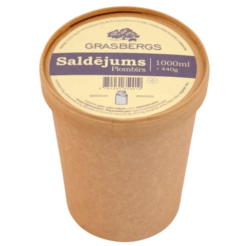 Saldējums Grasbergs plombīra 1l/440g