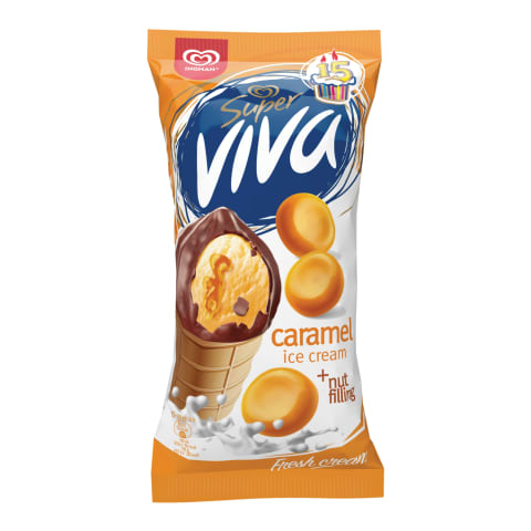 Sald. Super Viva karameļu ar rieks. 180ml/97g