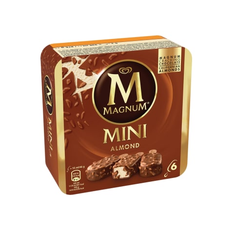Jäätis mandli Magnum mini multipakk 6x55ml
