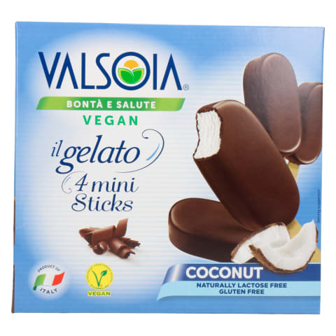 Kookospiimajäätis Valsoia 4X50g/4x60ml